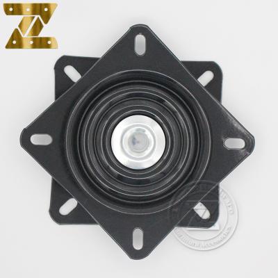 China 5 inch swivel plate for chair seat and mechanism metal square black rotating plate stool swivel assembly hardware plate zu verkaufen