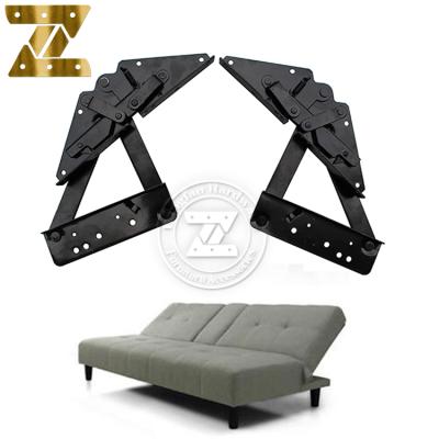 China ratchet sofa hinge 2 gears adjustable furniture hinge iron sofa bed mechanism lift up and down sofa fittings high quality for sale