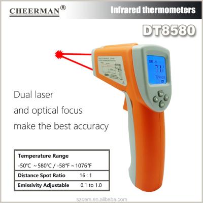 China China Supplier Best Double Laster Double Laser Thermometer DT 8580 With CE ROHS Certificate for sale