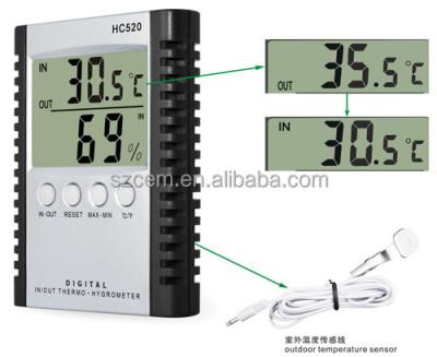 China New High Accuracy HC520 Digital In/Out Thermo Thermometer Hygrometer Indoor Outdoor Indoor Thermo Humidity Meter Thermo Controller for sale