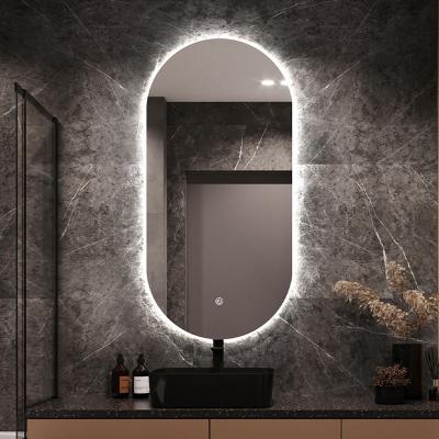 China bath mirror led bathroom mirror with lights cold yellow light for sale