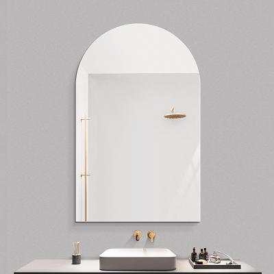 China Arch wall mirrors home decor modern stickers bathroom mirror supplier glass/silver for sale