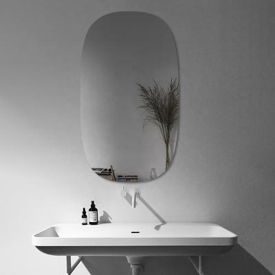 China Oval mirror wall mounted frameless mirror decorative for living room or bathroom for sale