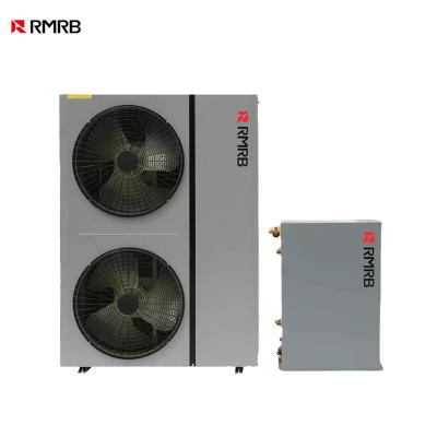 China Outdoor Mitsubishi R32 inverter double-rotor compressor of 20KW heat pump air to water monoblock and split Air Source heat pump heating for sale