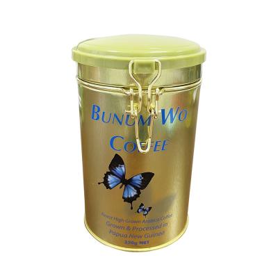 China Food Grade Airtight Custom Printing Round Tea Tin Box With Plastic Lid for sale