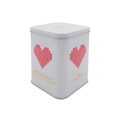 China Gift & Square Tin Box Custom Craft Design For Valentine's Day Gifts Packaging With Engraving for sale