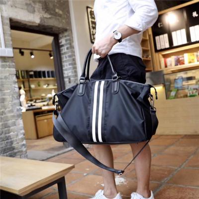 China Waterproof Polyester Large Capacity Fitness Tote Duffle Travel Bag Oxford Cloth Black Gym Sports Bag for sale