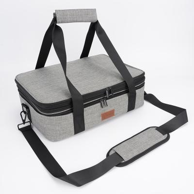 China 2022 Waterproof Double Layer Delivery Bag Portable Cooler Bag for sale