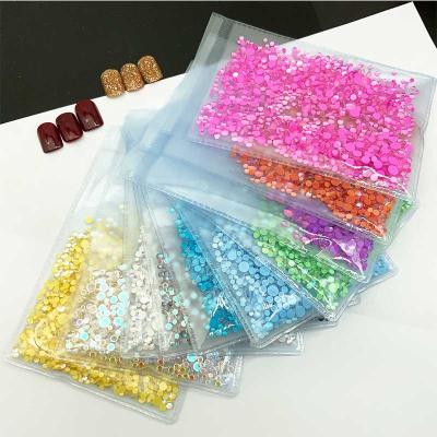 China Easy Apply 1440pcs/pack Mix Size Mermaid Symphony Bubble Bead 3D Round Crystal Diamonds Flatback Rhinestone For DIY Nails Art Decoration for sale