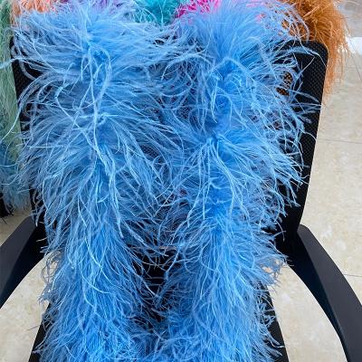 China Ostrich Fluffy Wholesale Bulk Thick Feather Boas For Kid/Carnival/Clothing/Clothing/Costumes/Dress Decoration/Skirts for sale