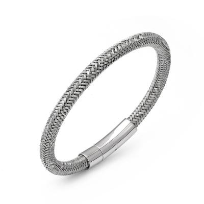 China TRENDY 316l stainless steel Bangle wire bracelet cuff twisted factory wholesale for sale