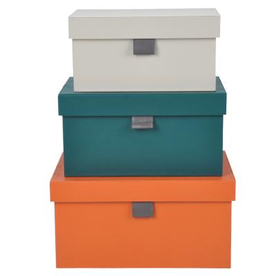 China Modern Customized Color And Size Leather Jewelry Box Leather Storage Box Hinged Lid Faux Leather Box for sale