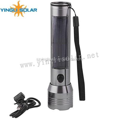 China New Design Emergency Small Solar Rechargeable Torch Light for sale