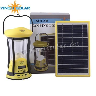 China Plastic Camping Solar Lantern With Cell Phone Charger , Emergency Solar Lantern With Solar Panel for sale