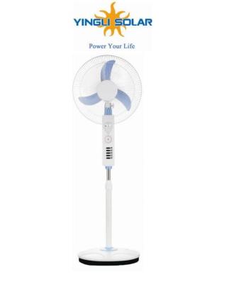 China Plastic Solar Powered Electric Fan 16 Inch DC Fan With USB Port for sale