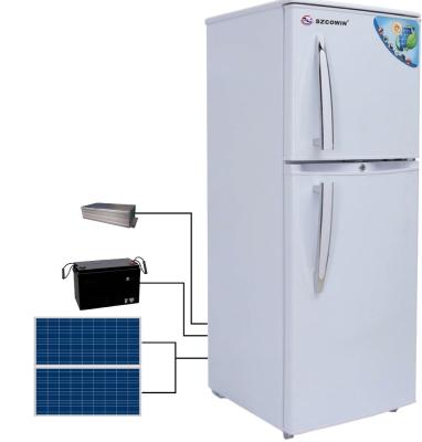 China High Quality Battery Powered Portable COMPRESSOR Fridge With Solar Panel for sale