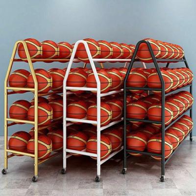 China Sustainable Ball Storage Organizer Metal Display Rack Ball Trolley Rack Metal Rack Holder Ball Storage for sale