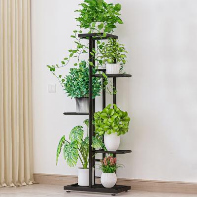 China Viable Multi-Layer Metal Flooring Storage Rack Indoor Flower Pot Balcony Set Plant Pot Rack for sale