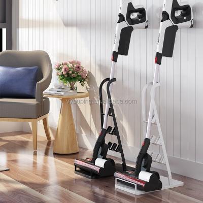 China 2022 Universal Floor To Ceiling Single Suction Head Vacuum Cleaner Punch Free Storage Rack Punch Free Bracket for sale