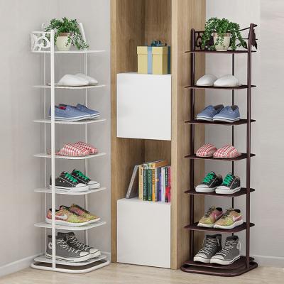 China 7 Layer Door Standing Shoe Metal Shoe Storage Rack Durable Indoor Layered Shoe Display Rack for sale