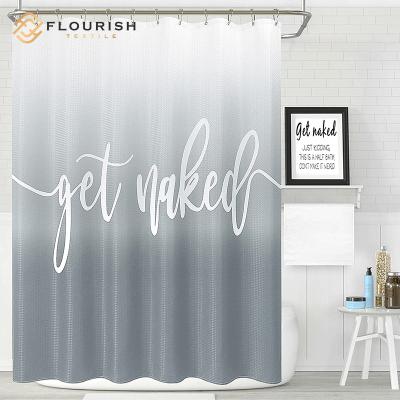 China CLASSIC Flourish Wholesale High Quality Curtain Fabric Curtains For Shower Bathroom Polyester Waterproof Curtain for sale