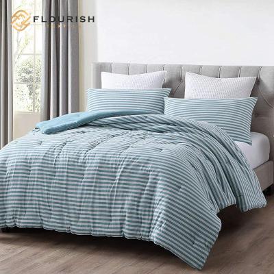 China Anti Dust Mite Flourish High Quality OEM ODM King Size Knitted Cotton Sheet Bedding Set Duvet Cover Drap De Lit Ropa De Cama for sale