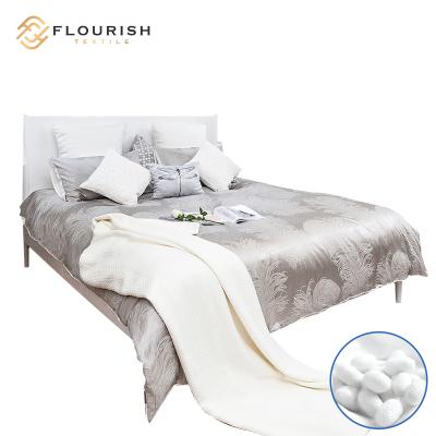 China Anti Dust Mite Flourish Color King Size Jacquard Bedding Set Luxury Solid High Quality Silk Duvet Cover for sale