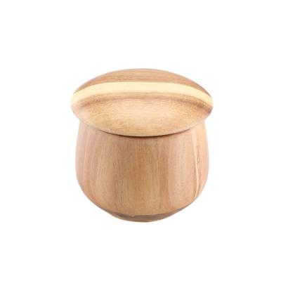 China Stocked Wholesale Cheap Wooden Spice Seasoning Boxes Spice Rotary Salt Jar Bottle Pepper Bottle for sale