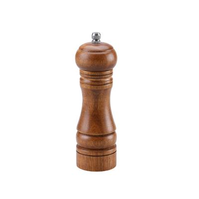 China Sustainable Salt and Pepper Grinder Set Salt Shakers with Adjustable Ceramic Rotor Wooden Salt and Pepper Shakers for sale