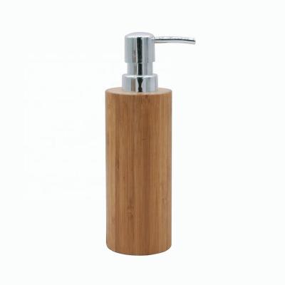 China JD-BR031A Bamboo Soap Dispenser Double Bamboo Liquid Soap Dispenser Bathroom Accessories for sale