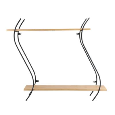 China Viable Manufacturers Lead Nordic Original Bamboo Iron Shelf Living Room Decoration Table Top Kitchen Storage Racks for sale