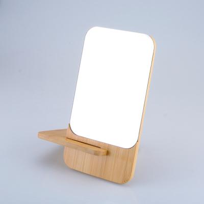 China Personalized bamboo table mirror, eco-friendly mirror, table mirror for cosmetic for sale