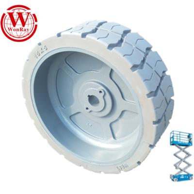 China New Hotel Design Geniuses JLG DIVERS A PLANE Haulotte Scissor Lift Replacement Wheel Tire 105454 15x5 For Sale for sale