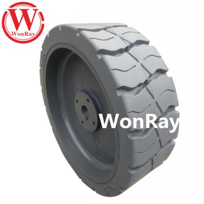 China Aerial work platform /scissor lift/boom lift platform china supplier haulotte rubber solid tire wheels 12.5x4.25 15x5 with discounted preice for sale