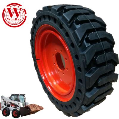 China Garment Shops Skid To Steer Solid Tires With Rim Wheel 10-16.5 10x16.5 10*16.5 for sale