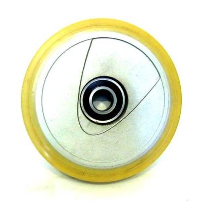 China Semi-pneumatic forklift solid polyurethane tire PU wheels FM-X17 STILL assy of parts no.8427484 size 310x102. impact for sale