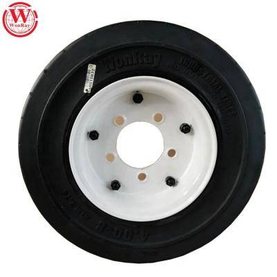 China Hotels Airport Luggage Trailers Solid Tires 4.00-8 with rim3.75 wheel 3.00-5 for sale