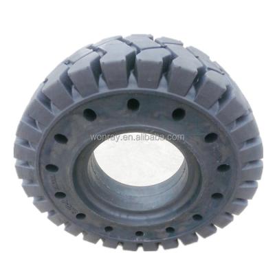 China Rubber Forklifts Solid Tire 5.00-8 With Holes For Forklift for sale