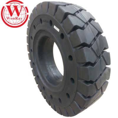 China Forklift 7.00-15 Forklift 7.00-9 Pneumatic Shaped Solid Cushion Tires With Holes for sale