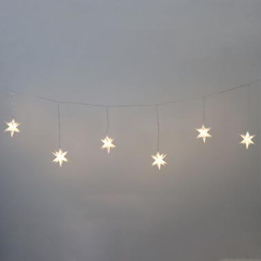 China Curtain Lights TRENDECOR Christmas Lights, Mini White Starburst Battery Operated LED Lights for Home Decoration Xmas String Lights for sale