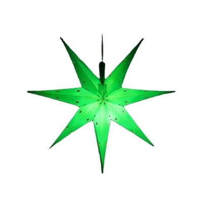 China Trendecor Xmas Starburst Christmas Decorative String Lights Indoor Outdoor Decorations Green Bendable Star Light for sale