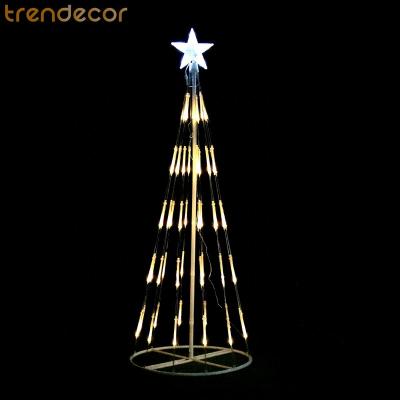 China Outdoor Xmas Christmas Tree Lights Indoor Outdoor LED Bubble Cone Tree Warm White For Xmas Party Wedding for sale