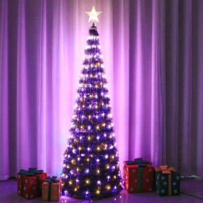 China Trendecor Christmas Outdoor 6FT Folding Light Up Christmas Tree RGB Color Changing LED Lights For Xmas Party Wedding for sale