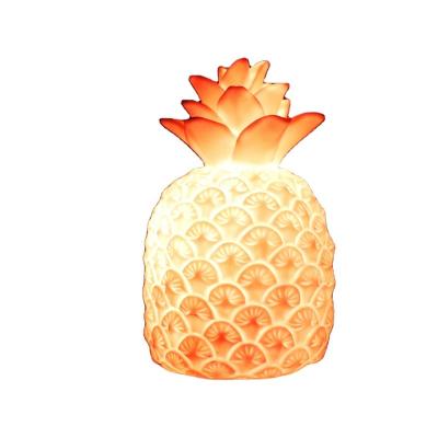 China Home Decor Pineapple Rechargeable Night Lights Indoor Battery Operated Home Decor Kids Room Table Color Changing LED Lights for sale