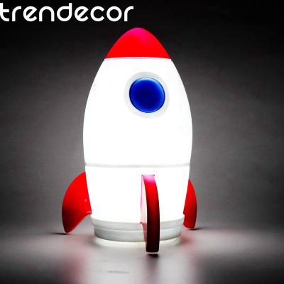 China Rocket Powered Table Kids Room Night Lights Indoor Lights Home Decor Modern Rechargeable Battery Color Changing LED Kids Light for sale