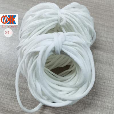 China Fashiontable Color 3mm Elastic Rope White Flat Elastic Rope Chinlon Elastic Rope Wholesale for sale