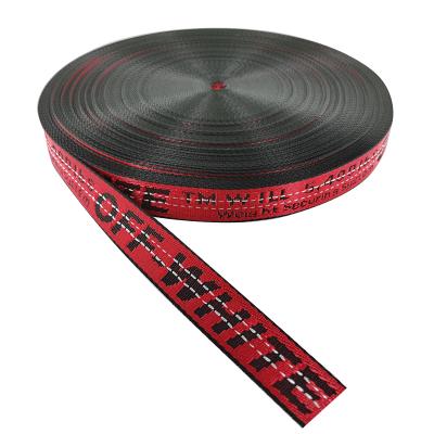 China High Tenacity Jacquard Webbing 25mm 35mm Nylon Webbing Wholesale Custom Jacquard Webbing Can Be Customized For Shoes And Bags for sale