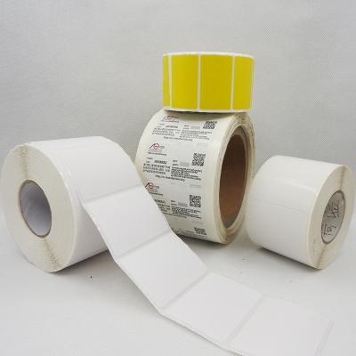 China Custom Logo Direct Thermal 100x150mm label blank waterproof self-adhesive paper sticker label printing barcode label for sale