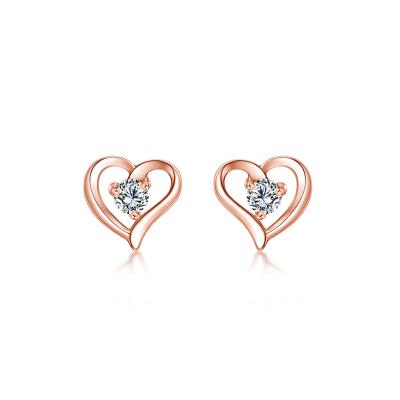 China Cute BOJOR 18K Gold Plated Earrings Women's Zircon Earrings 925 Sterling Silver Stud Earrings for sale