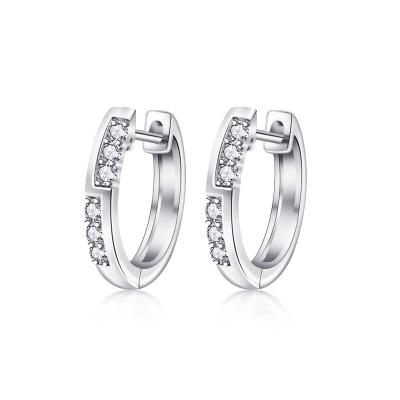 China BOJOR CLASSIQUE Fine Jewelry 18k Gold Plated Cubic Zircon 925 Sterling Silver Hoop Earrings for sale